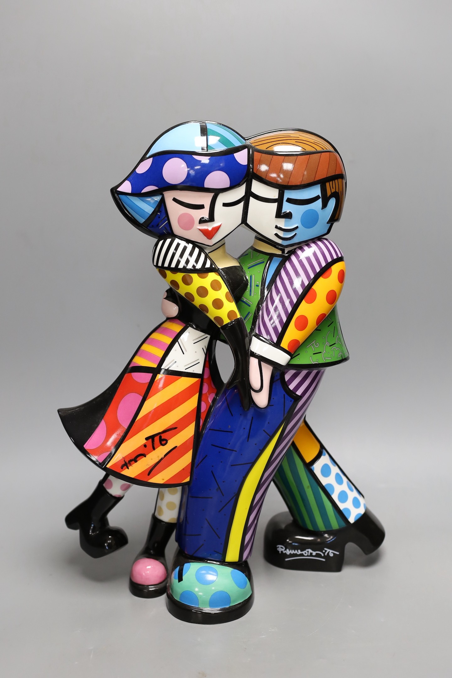 Romero Britto (Brazilian, 1963-), a ceramic statue, 